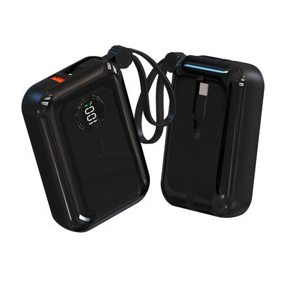 Un buen precio. ABS a prueba de fuego PC Universal 10000mah Banco de energía con cables incorporados en línea