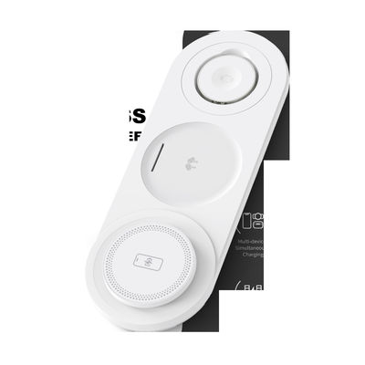 Estación de carga inalámbrica de dispositivos múltiples 3 en 1 para iPhone Apple Watch AirPods con 10W/7.5W/5W Tipo de potencia C