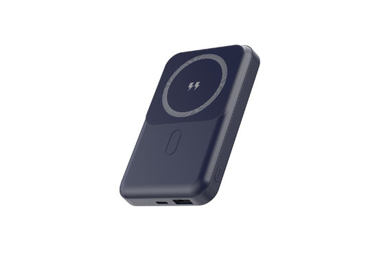 Cargador inalámbrico Banco de energía magnético con 7.5W de salida Li Polymer Batería ABS PC a prueba de fuego