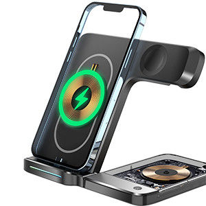 Tipo C de entrada de carga rápida cargador inalámbrico 10W 7.5W 5W para iPhone Apple Watch Air Pods