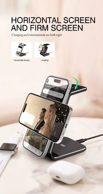 Un buen precio. OEM ODM 3 en 1 cargador inalámbrico tipo C multicolor con 10W de potencia 5W de salida de reloj en línea