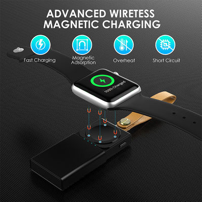 Un buen precio. Mini Banco de energía de plástico negro Cargador Iwatch Compatibilidad universal con batería de iones de litio en línea