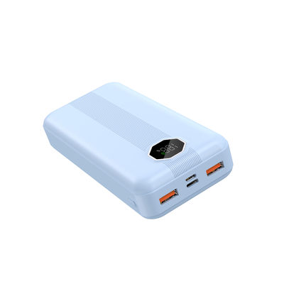 Azul Blanco 10000mAh Banco de energía PD Micro cargador compatible con 20W 22.5W potencia nominal