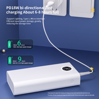 Un buen precio. Banco de energía portátil de alta capacidad de 30000 mAh Compatibilidad universal en línea