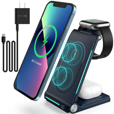 Powerbank personalizado inalámbrico con 1m Interfaz de tipo C de cable y 2-8mm distancia de carga