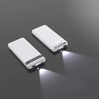 Compatibilidad universal Banco de energía exterior 10000mAh con cable incorporado y salida de relámpago
