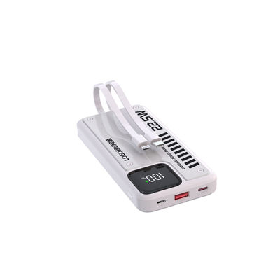 Un buen precio. Banco de energía portátil de carga rápida blanca con salida de cable de relámpago 5V 2.4A en línea