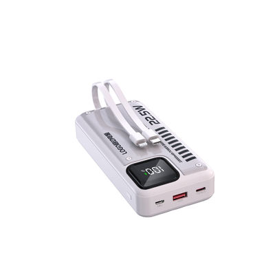 Un buen precio. Banco de energía de carga rápida portátil 20000mah Banco de energía USB C integrado en el cable en línea
